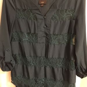 Mossimo Supply Co. Dark Teal Green Blouse